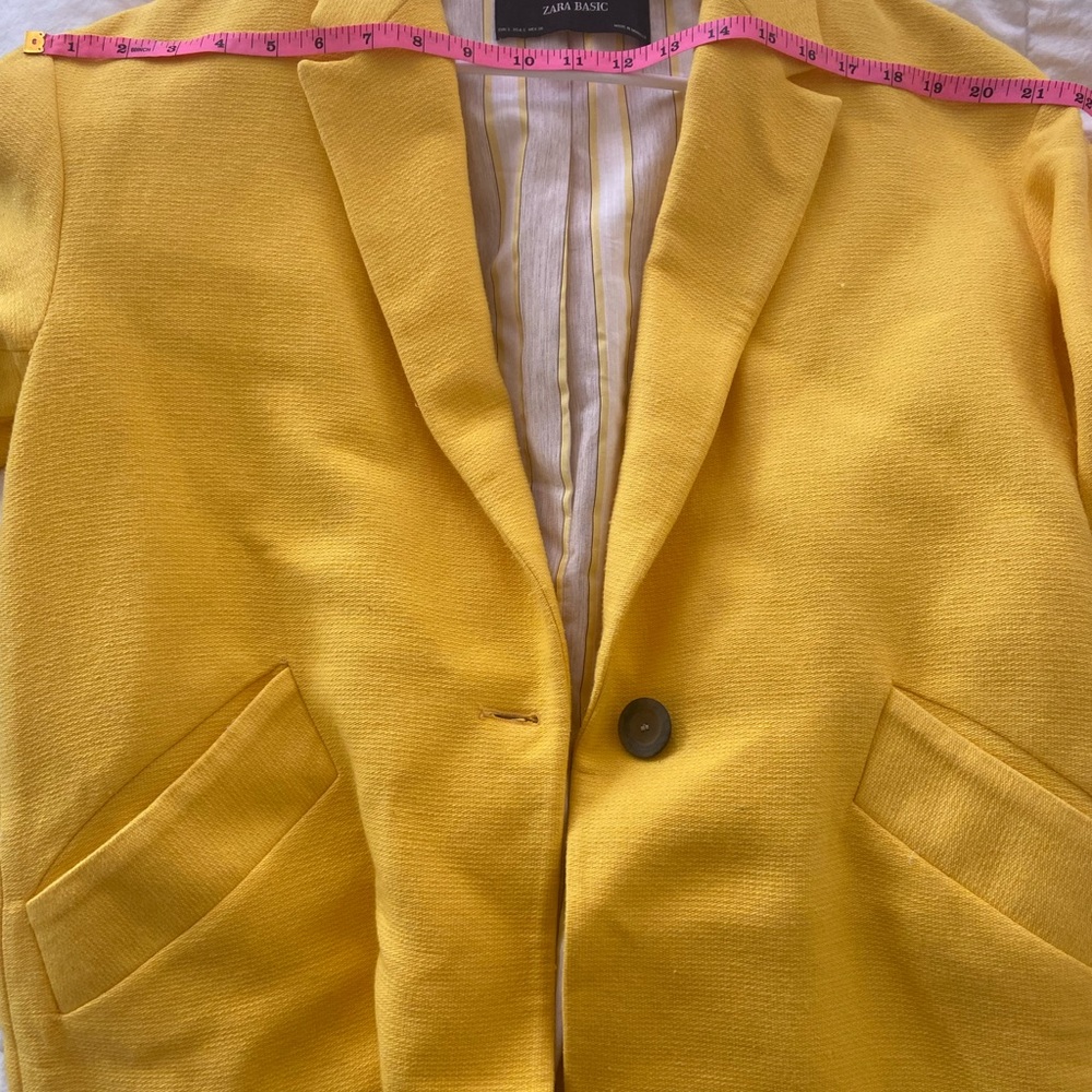 Zara Basic Yellow Blazer - image 5